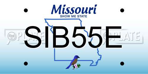 SIB55E Missouri License Plate