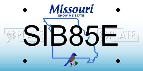 SIB85E Missouri License Plate