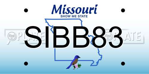 SIBB83 Missouri License Plate