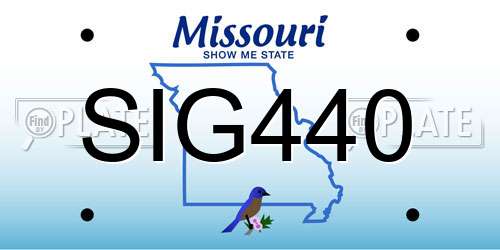 SIG440 Missouri License Plate