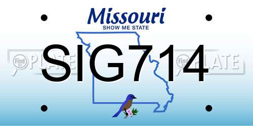SIG714 Missouri License Plate