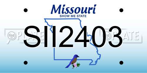 SII2403 Missouri License Plate