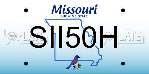 SII50H Missouri License Plate
