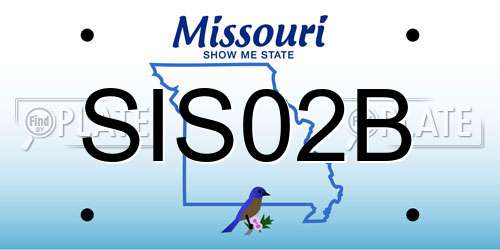 SIS02B Missouri License Plate