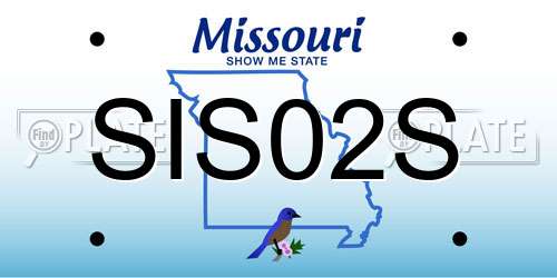 SIS02S Missouri License Plate