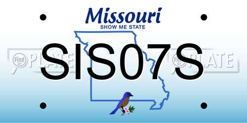 SIS07S Missouri License Plate