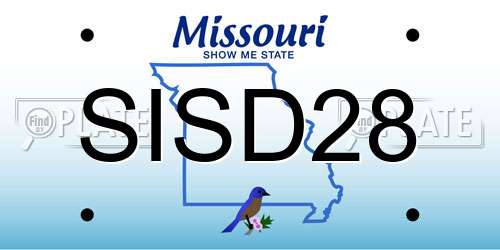 SISD28 Missouri License Plate