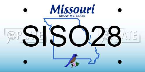 SISO28 Missouri License Plate