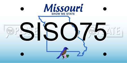 SISO75 Missouri License Plate