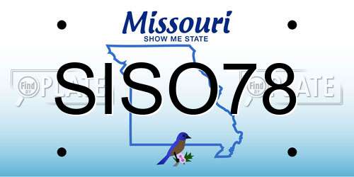 SISO78 Missouri License Plate