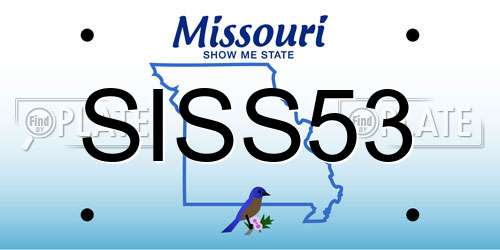 SISS53 Missouri License Plate
