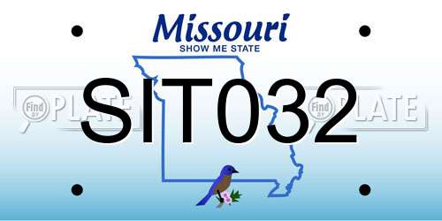 SIT032 Missouri License Plate