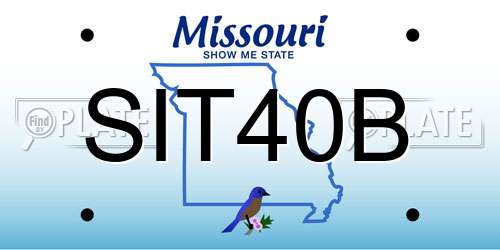 SIT40B Missouri License Plate