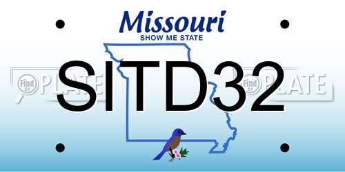 SITD32 Missouri License Plate