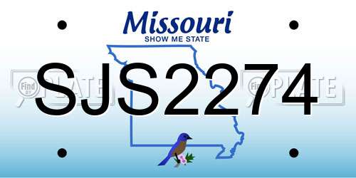 SJS2274 Missouri License Plate