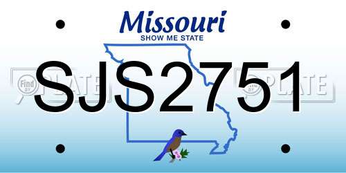 SJS2751 Missouri License Plate