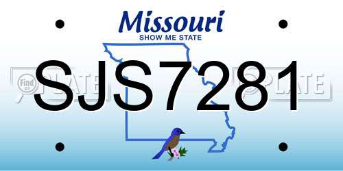 SJS7281 Missouri License Plate