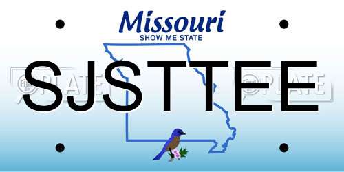 SJSTTEE Missouri License Plate