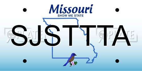 SJSTTTA Missouri License Plate