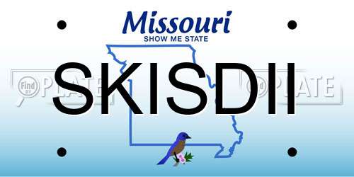 SKISDII Missouri License Plate