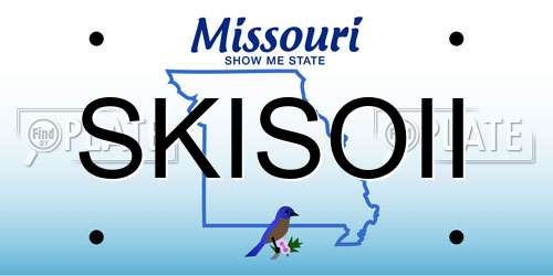 SKISOII Missouri License Plate