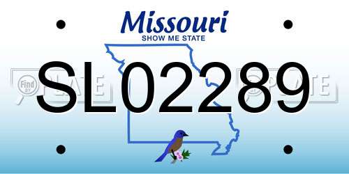 SL02289 Missouri License Plate