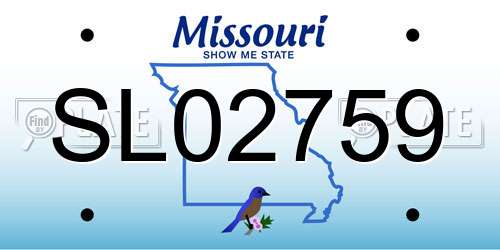 SL02759 Missouri License Plate