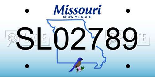 SL02789 Missouri License Plate