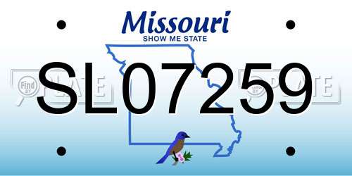 SL07259 Missouri License Plate