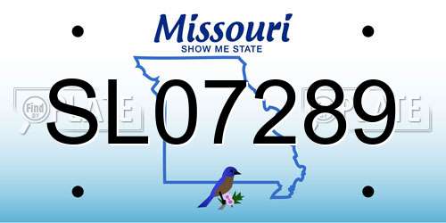 SL07289 Missouri License Plate