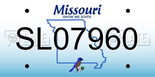 SL07960 Missouri License Plate
