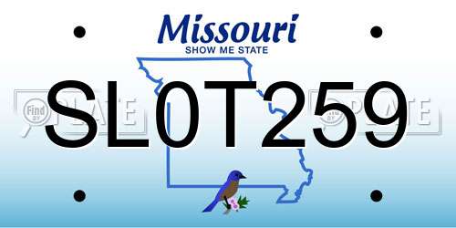 SL0T259 Missouri License Plate