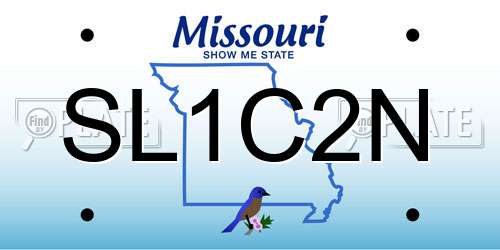SL1C2N Missouri License Plate