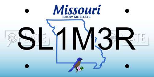 SL1M3R Missouri License Plate