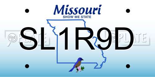 SL1R9D Missouri License Plate