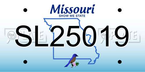 SL25019 Missouri License Plate