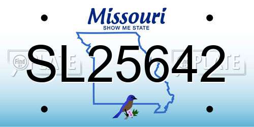 SL25642 Missouri License Plate