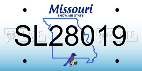 SL28019 Missouri License Plate