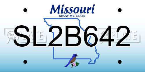 SL2B642 Missouri License Plate