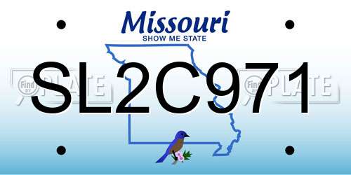 SL2C971 Missouri License Plate