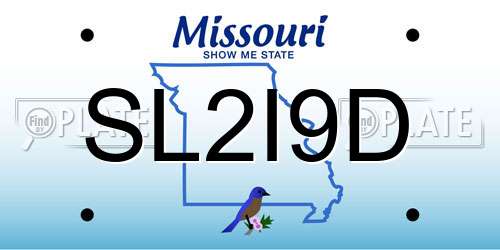 SL2I9D Missouri License Plate