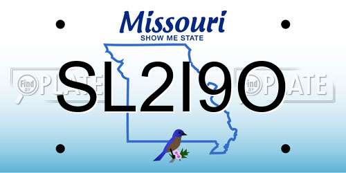 SL2I9O Missouri License Plate