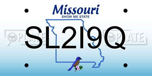 SL2I9Q Missouri License Plate