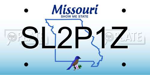 SL2P1Z Missouri License Plate