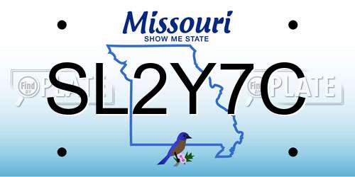 SL2Y7C Missouri License Plate