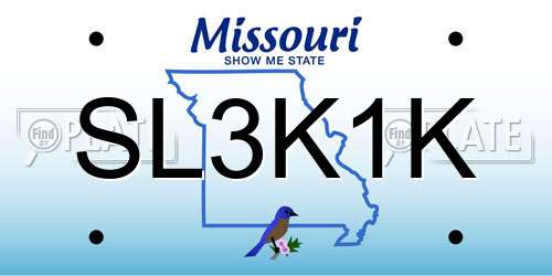 SL3K1K Missouri License Plate