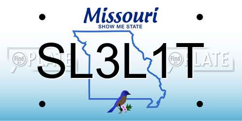 SL3L1T Missouri License Plate