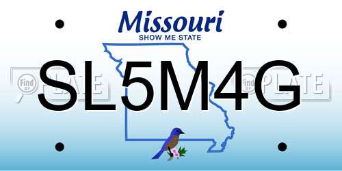 SL5M4G Missouri License Plate