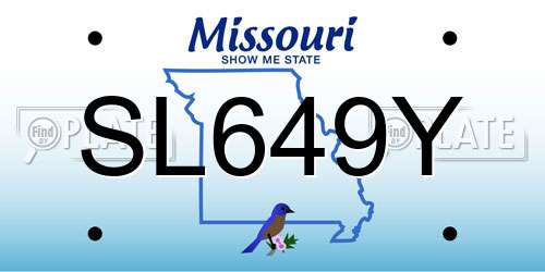 SL649Y Missouri License Plate