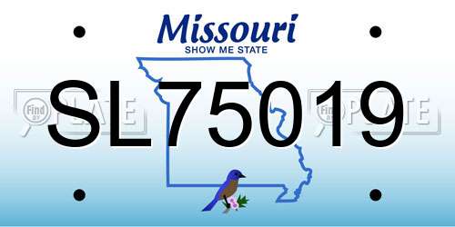 SL75019 Missouri License Plate